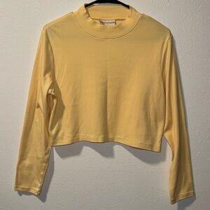 Vintage Cropped Long Sleeve Mock-neck